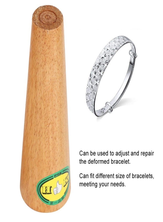 Rosvola Wood Bracelet Mandrel, Oval Bracelet Mandrel, Bracelet Mandrel Wooden Bangle For Deformed Bracelet For Repairing, Adjusting, Jewelry(Short) - Image 2