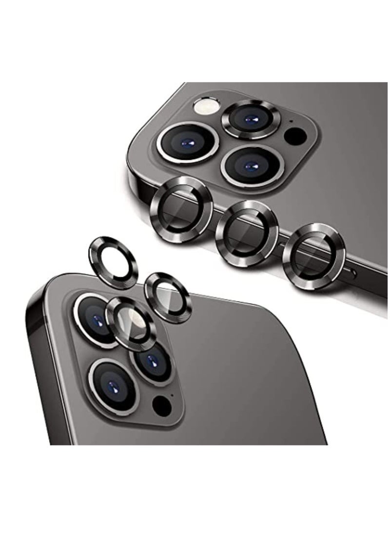 Raxoom Camera Lens Protector for iPhone 12 | pro | Lens Protector (6.1/6.7) inch, Premium HD Tempered Glass Metal Ring - Image 1