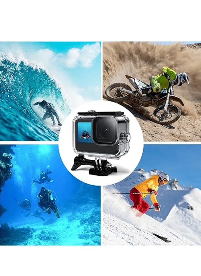 Tanyaz - Waterproof Case for GoPro Hero 12 Hero 11 Hero 10 Hero 9 Black, Underwater Dive Case Housing Shell Supports 60M 196FT Deep Diving Scuba Snorkeling - Image 1