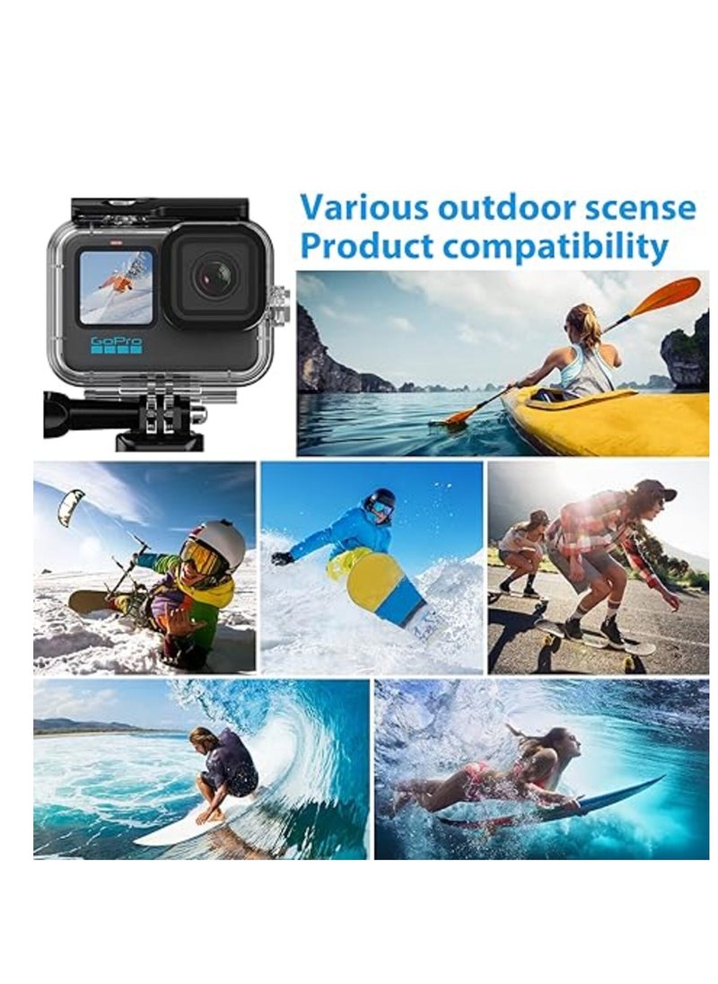 Tanyaz - Waterproof Case for GoPro Hero 12 Hero 11 Hero 10 Hero 9 Black, Underwater Dive Case Housing Shell Supports 60M 196FT Deep Diving Scuba Snorkeling - Image 1