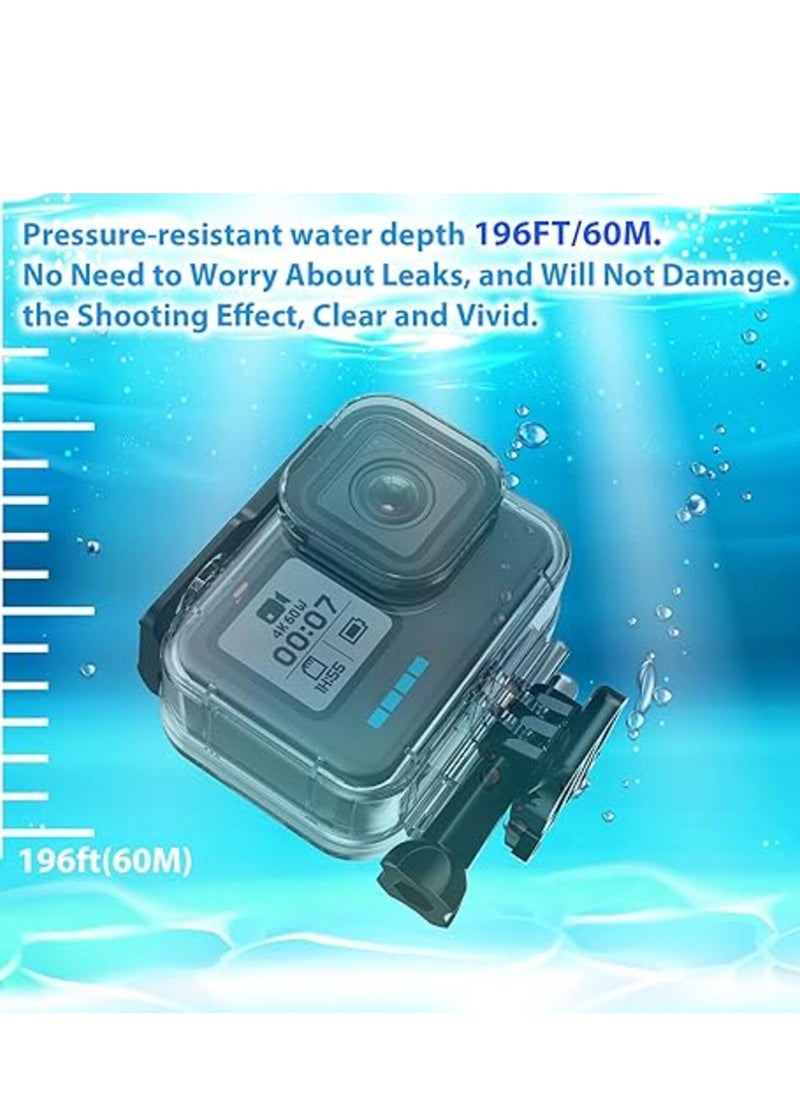 Tanyaz - Waterproof Case for GoPro Hero 12 Hero 11 Hero 10 Hero 9 Black, Underwater Dive Case Housing Shell Supports 60M 196FT Deep Diving Scuba Snorkeling - Image 1