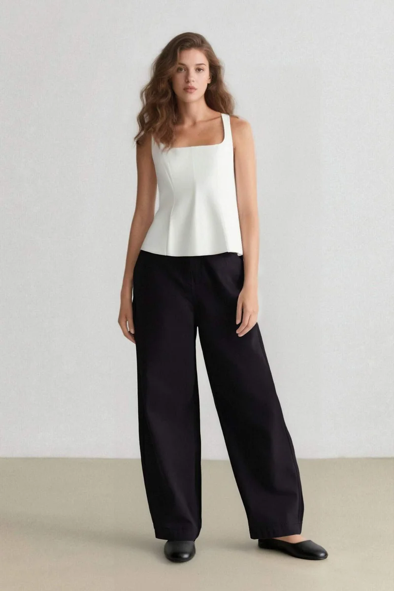 ديفاكتو Carrot Fit Gabardine Trousers