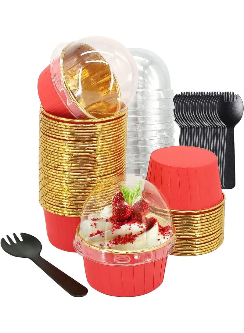Bluejw 150-Piece Cake Baking Paper Cup Set Capped Rolled Edge Cake Cup And Muffin Cup - Image 1