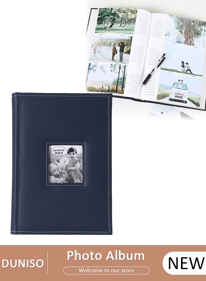 DUNISO Photo Picture Album 6 Inches 300 Photos,Small Capacity Premium Leather Cover Wedding Family Photo Albums Holds 300 Horizontal Photos, Extra Large Picture Capacity Albums Photo Book for Family and Wedding - Image 1