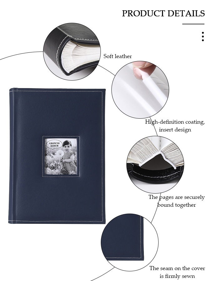 DUNISO Photo Picture Album 6 Inches 300 Photos,Small Capacity Premium Leather Cover Wedding Family Photo Albums Holds 300 Horizontal Photos, Extra Large Picture Capacity Albums Photo Book for Family and Wedding - Image 3