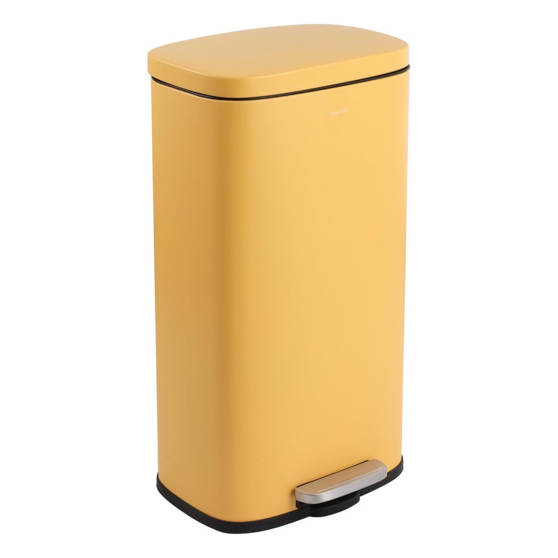 happimess HPM1011L Curtis 8-Gallon Step-Open Trash Can, Daffodil Yellow for Home, Kitchen, Bathroom, Living Room, Office - Image 1