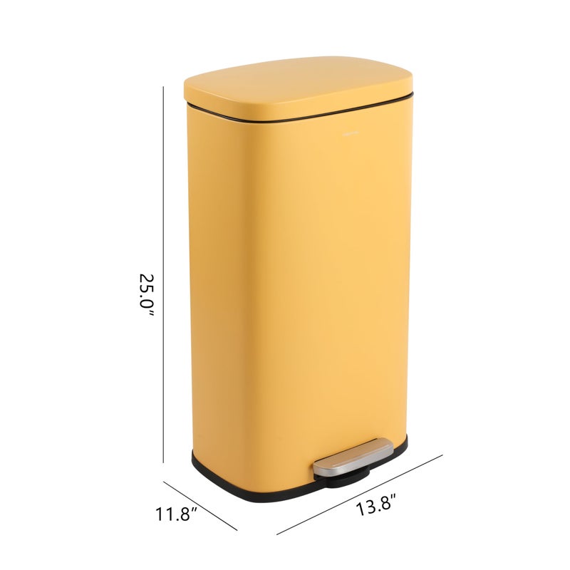happimess HPM1011L Curtis 8-Gallon Step-Open Trash Can, Daffodil Yellow for Home, Kitchen, Bathroom, Living Room, Office - Image 4