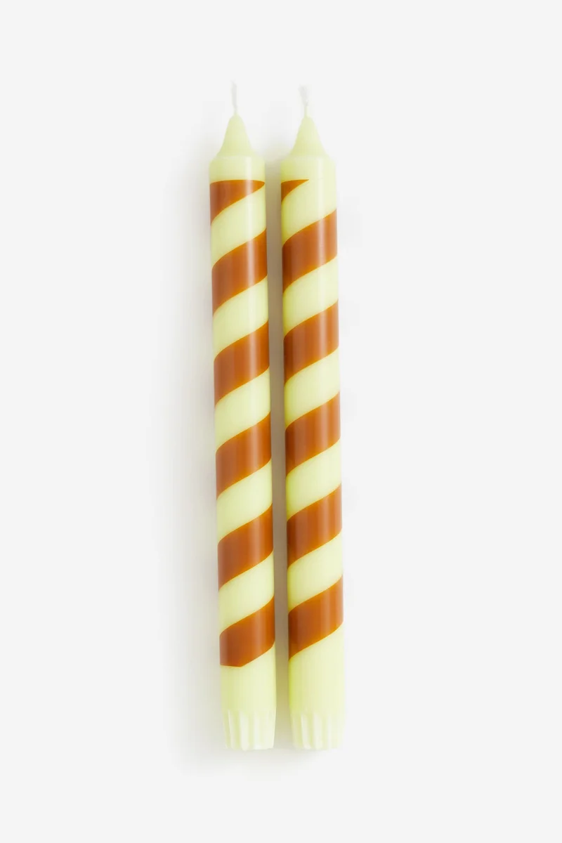 H&M 2-pack candy cane candles