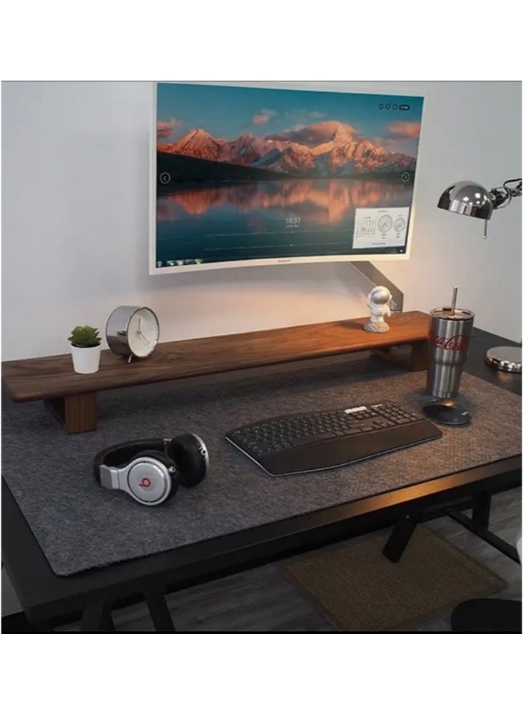 Felt Desk Pad Non Slip Mousepad Felt pad Table Protector and Organizer Extra Large Gaming Mouse Pad Solid Color Simple Style for The Gaming Office and at Home Black  - Image 2