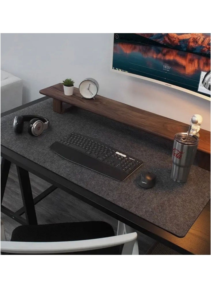 Felt Desk Pad Non Slip Mousepad Felt pad Table Protector and Organizer Extra Large Gaming Mouse Pad Solid Color Simple Style for The Gaming Office and at Home Black  - Image 1