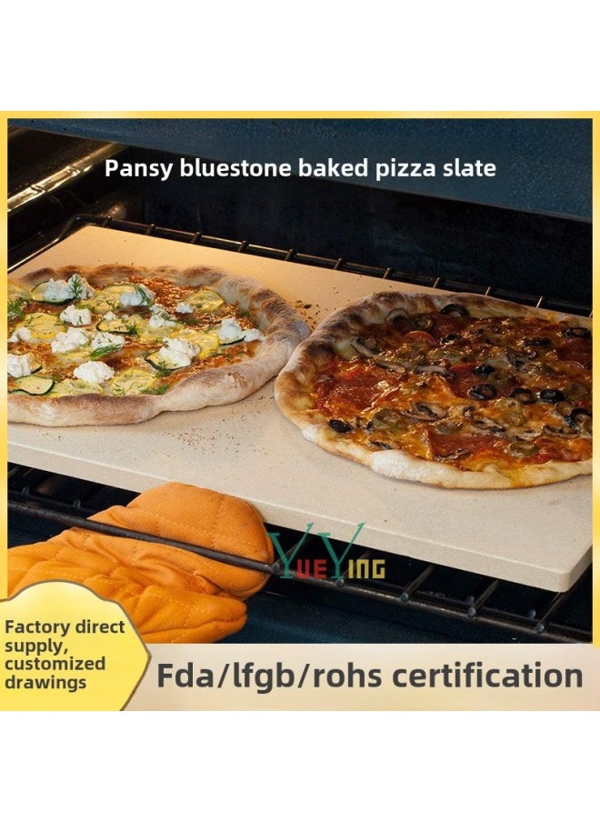 Oven Slate Baking Pizza Board Cordierite Non-Stick Baking Oven Stone Baking Pan Square Pizza Stone Baking Stone-Specifications:305×305×10mm