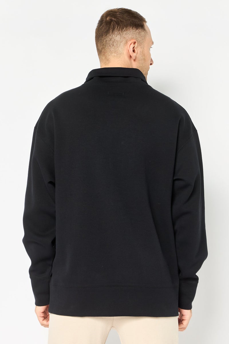 Nike Men Sportswear Fit Long Sleeve Training Sweatshirt, Black - Image 3