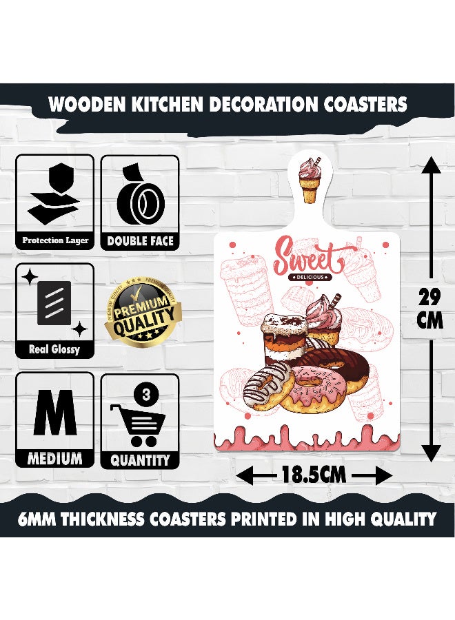 Two-piece wooden wall art set printed with elegant illustrations and protected with a glossy finish. Attached with strong double-sided adhesive for quick installation. Size: 29×18.5 cm. Resistant to dust and daily wear, with long-lasting print quality - Image 5