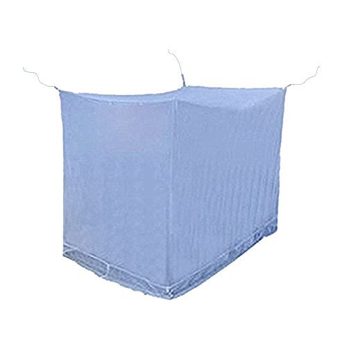 Ans Mosquito net for Double Bed King Size Polycotton Superfine Soft (6.25 ft x 6.5 ft, Blue) - Image 3