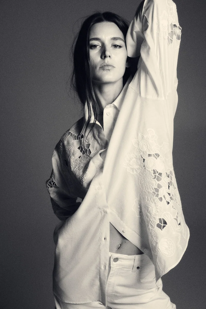 H&M Broderie anglaise shirt