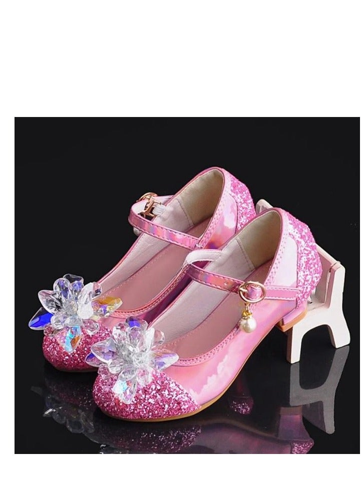 Girl Princess Crystal Soft soled Single Shoes Performance Matching Dress - Image 1