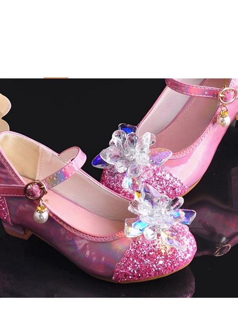 Girl Princess Crystal Soft soled Single Shoes Performance Matching Dress - Image 3