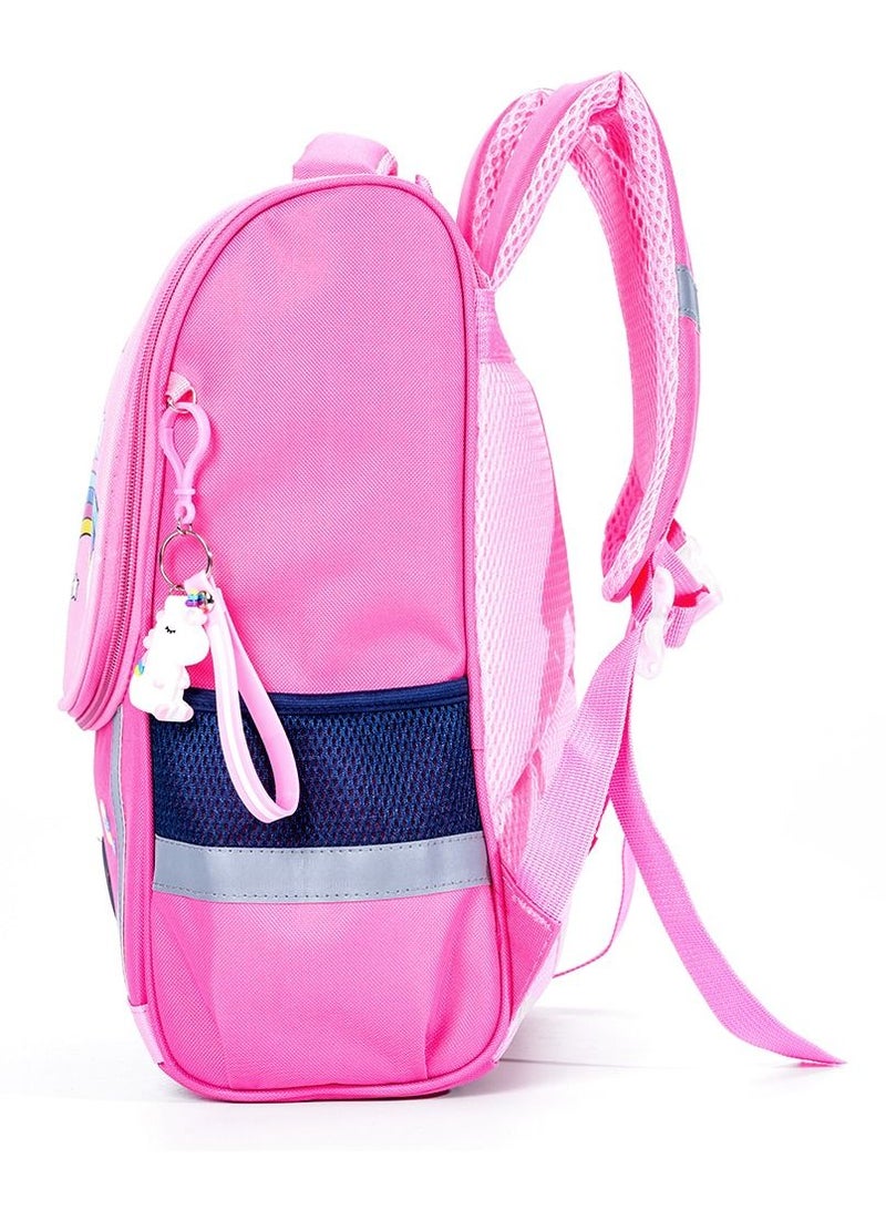 Eazy Kids School Bag Unicorn wt Trolley - Princess Pink