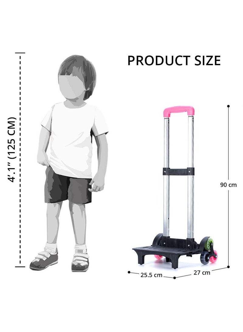 Eazy Kids School Bag Unicorn wt Trolley - Princess Pink
