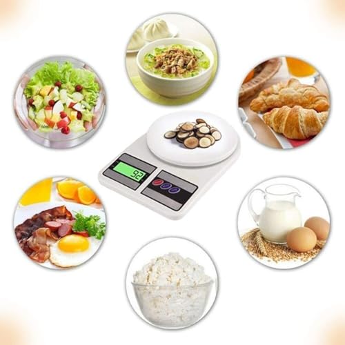 Homeverse Digital Kitchen Weighing Scale | 10kg x 1g Precision, LCD Display | Measuring Food, Cake, Vegetable, Cooking, Baking, Meal Prep, Fitness & Diet | 2x Batteries Included - Image 2