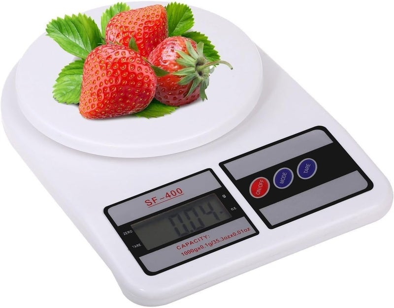Homeverse Digital Kitchen Weighing Scale | 10kg x 1g Precision, LCD Display | Measuring Food, Cake, Vegetable, Cooking, Baking, Meal Prep, Fitness & Diet | 2x Batteries Included - Image 1