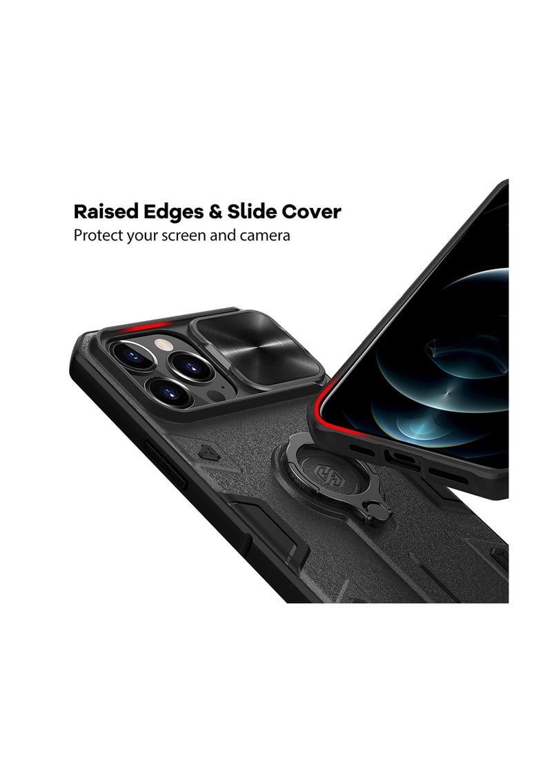 Nillkin CamShield Armor Pro With Ring Holder And Camera Protection Case Cover For iPhone 14 Pro Max Black  - Image 4