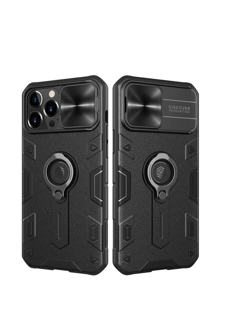 Nillkin CamShield Armor Pro With Ring Holder And Camera Protection Case Cover For iPhone 14 Pro Max Black  - Image 1