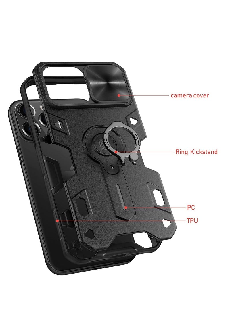 Nillkin CamShield Armor Pro With Ring Holder And Camera Protection Case Cover For iPhone 14 Pro Max Black  - Image 5