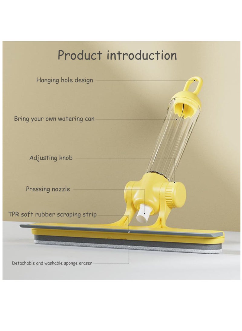 Versatile Shower Squeegee for Home Cleaning, Ideal for Mirrors, Glass, Tiles, and Car Windows, Yellow Color - Image 2