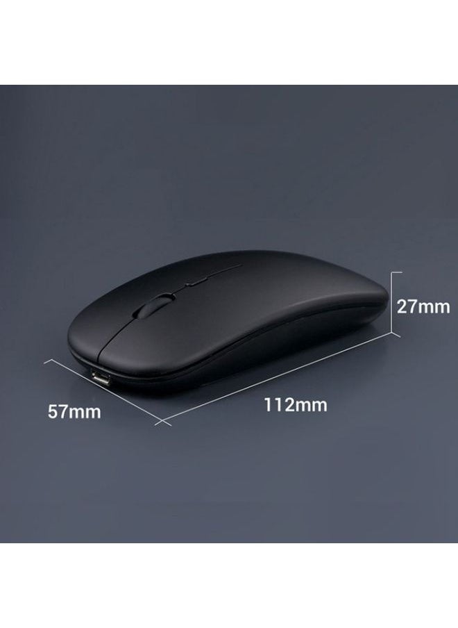 BURAQ C7002 2400DPI 4 Keys Colorful Luminous Wireless Mouse, Color: Dual-modes Black  - Image 3
