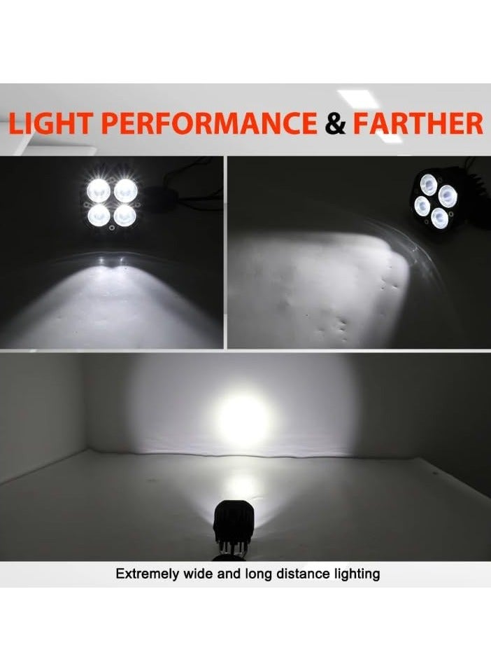 Generic Off-Road LED Pod Lights, 40W Amber Quad Spotlight, Aluminum Housing, Pack of 2, for 4x4 Vehicles  - Image 3