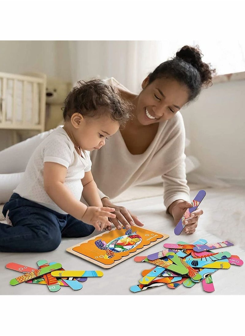 Y&D Wooden Jigsaw Puzzles (32 Pieces & 8 Patterns)  - Image 3