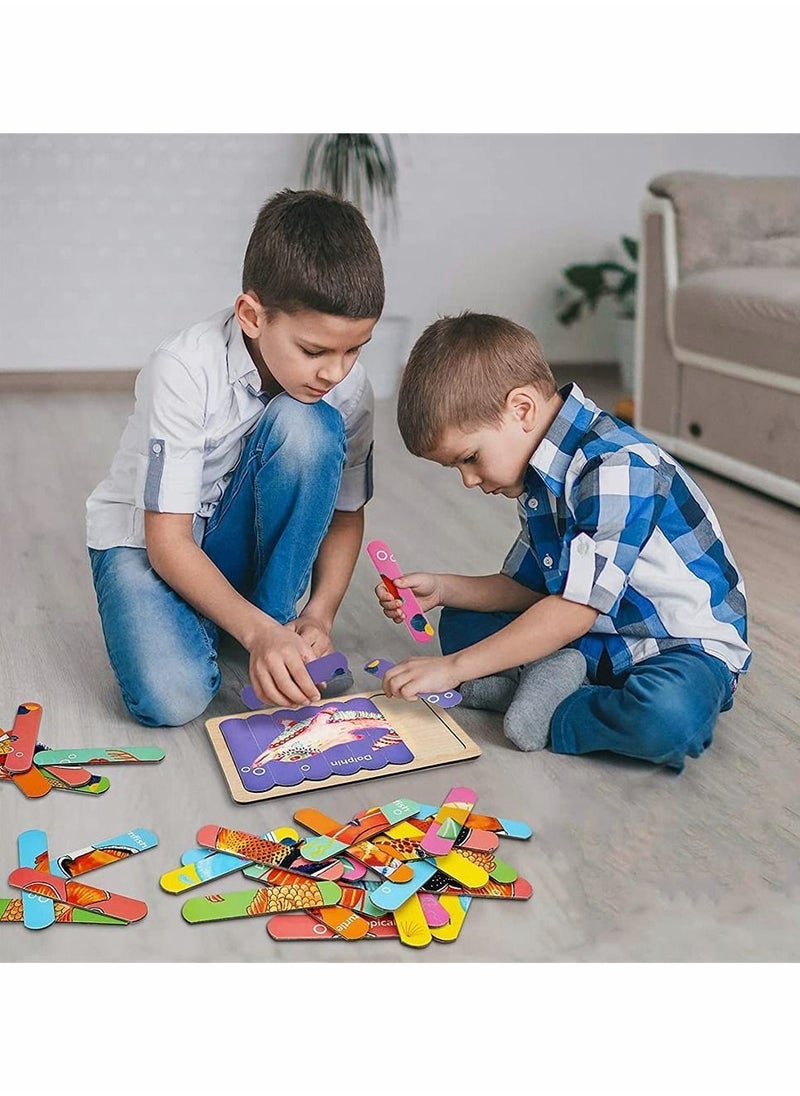 Y&D Wooden Jigsaw Puzzles (32 Pieces & 8 Patterns)  - Image 5