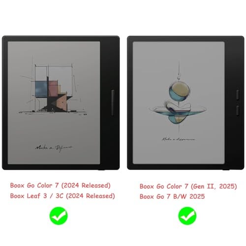 GOVTVA Magnetic Leather Case for 7'' Boox Tablet Go Color 7 (Gen II/Gen I 2025/2024) / Onyx Boox Go 7 Ultra-Thin Lightweight Auto Sleep/Wake Cover with Pen Holder & Magnetic Closure (Vintage Brown) - Image 2