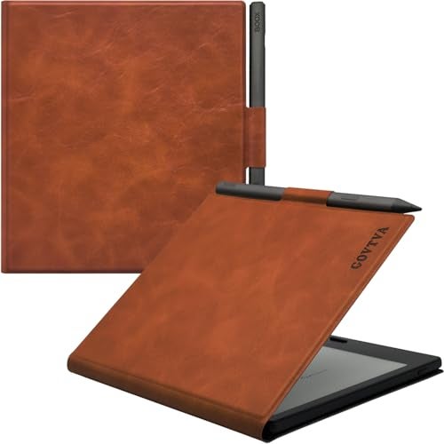 GOVTVA Magnetic Leather Case for 7'' Boox Tablet Go Color 7 (Gen II/Gen I 2025/2024) / Onyx Boox Go 7 Ultra-Thin Lightweight Auto Sleep/Wake Cover with Pen Holder & Magnetic Closure (Vintage Brown) - Image 1