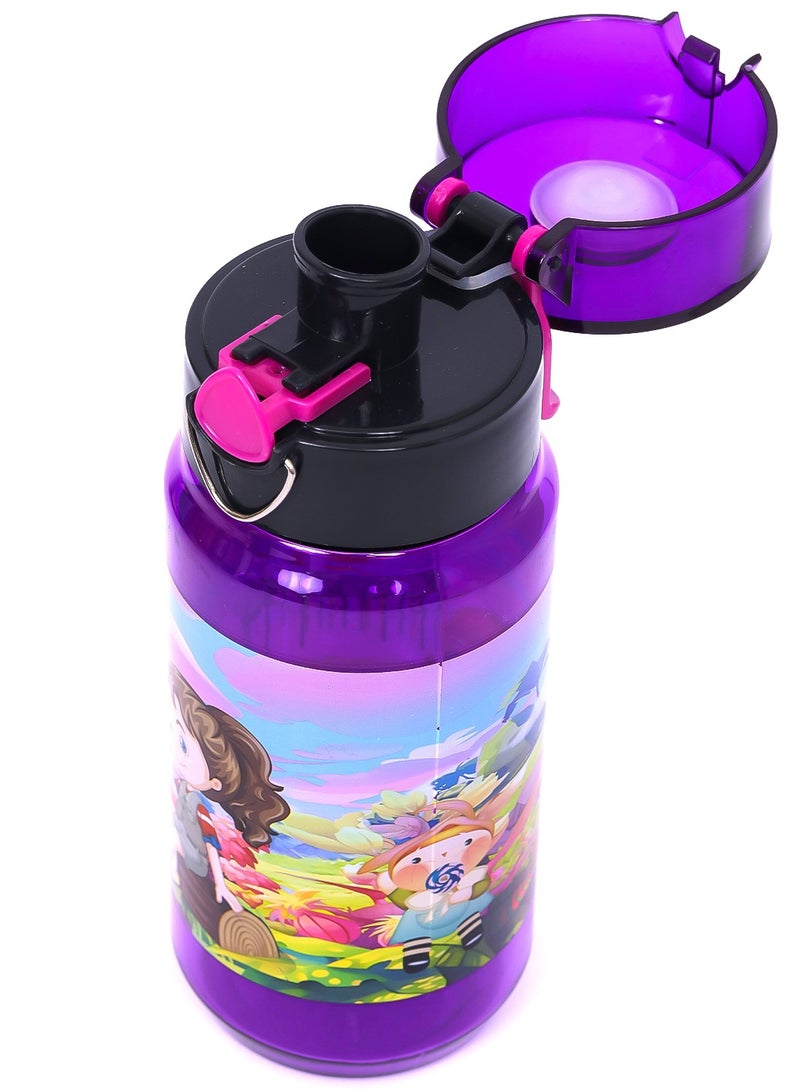 Eazy Kids زجاجة ماء للأطفال سهلة الاستخدام 500 مل - بنفسجي - Image 4