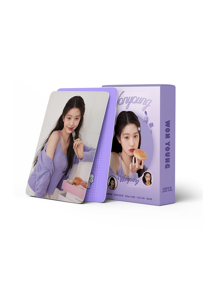 NIBEMINENT 55 قطعة بطاقات لومي كيبوب IVE جانغ وونيونغ لهدايا مجموعة المعجبين - Image 3