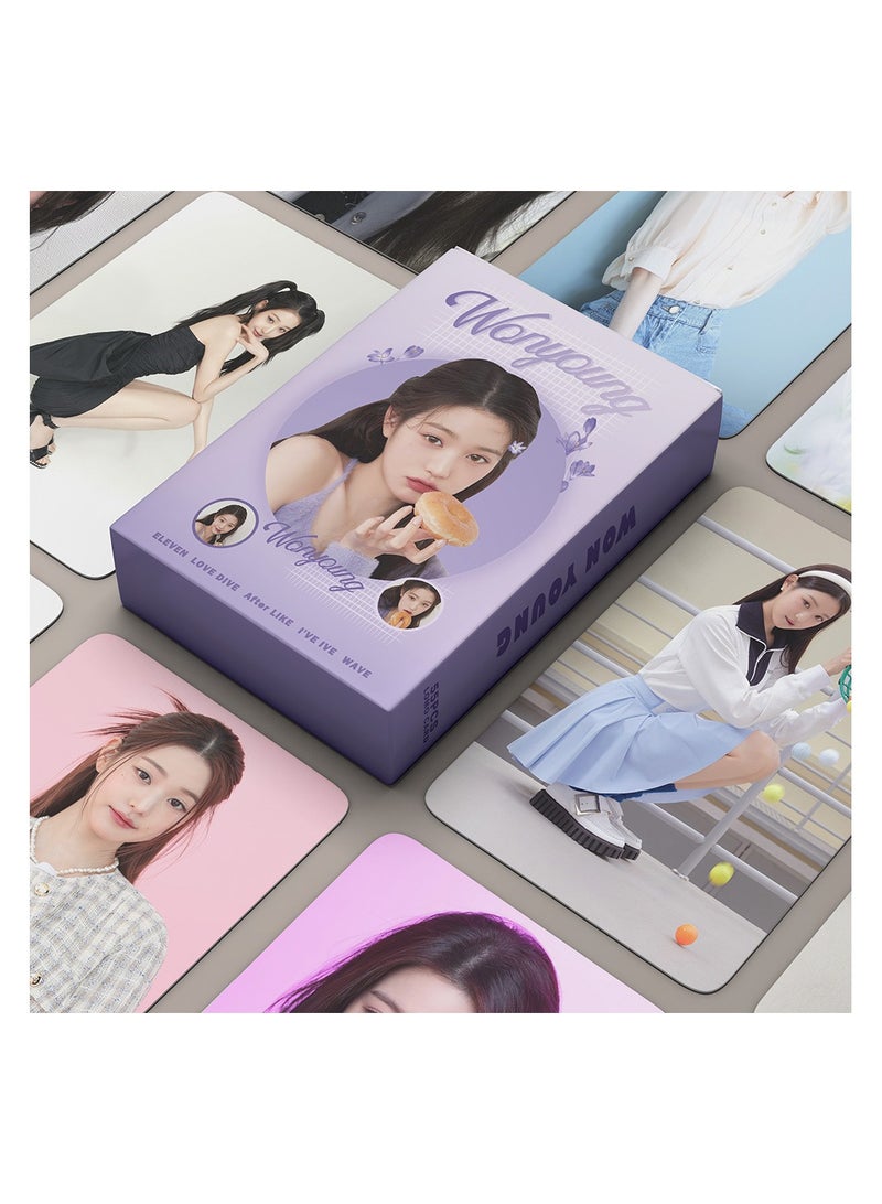 NIBEMINENT 55 قطعة بطاقات لومي كيبوب IVE جانغ وونيونغ لهدايا مجموعة المعجبين - Image 2