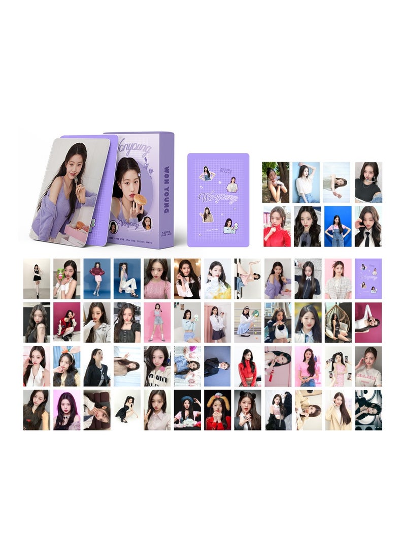 NIBEMINENT 55 قطعة بطاقات لومي كيبوب IVE جانغ وونيونغ لهدايا مجموعة المعجبين - Image 1