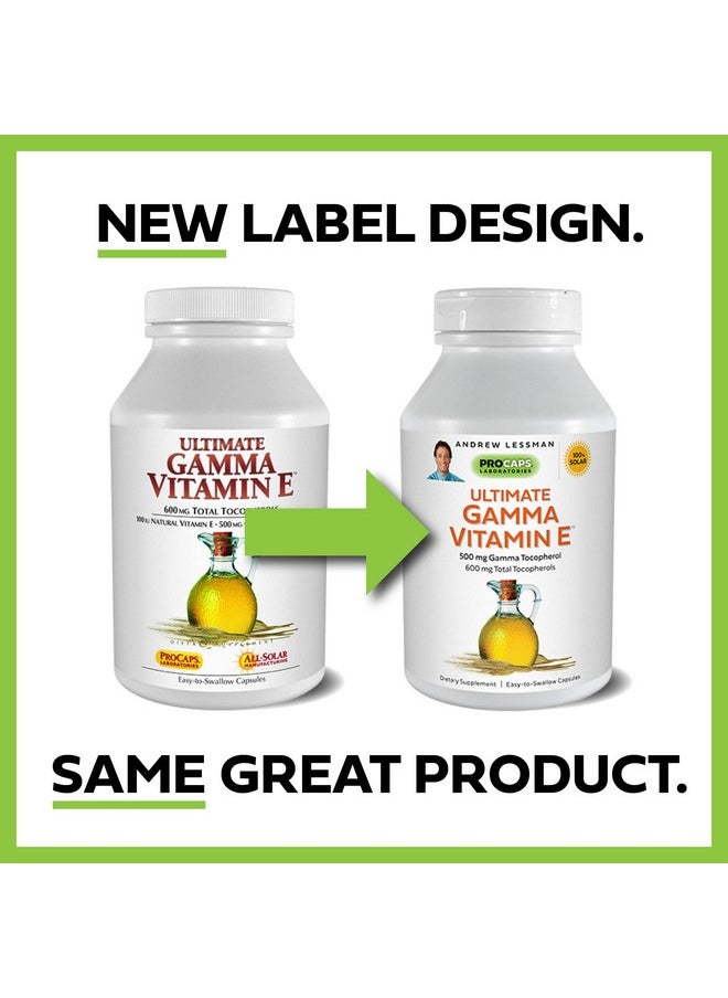 Ultimate Gamma Vitamin E 60 Softgels 500 Mg Gamma Tocopherol Protective Vitamin E. Four High Potency Forms Of Natural Tocopherols. Powerful Anti Oxidant. No Synthetic Forms