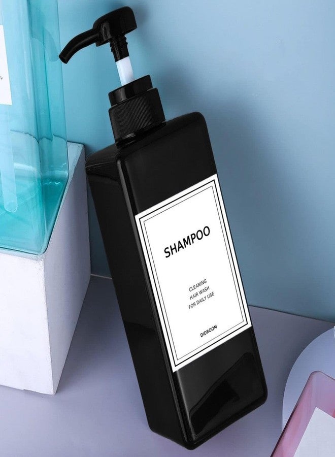 DIDROOM Modern Shampoo and Conditioner Dispenser (21 oz, Pack of 3) Refillable Pump Bottle Set Empty Shower Plastic Bottles with Pump for Bathroom Body Wash Soap and Shower - Image 3