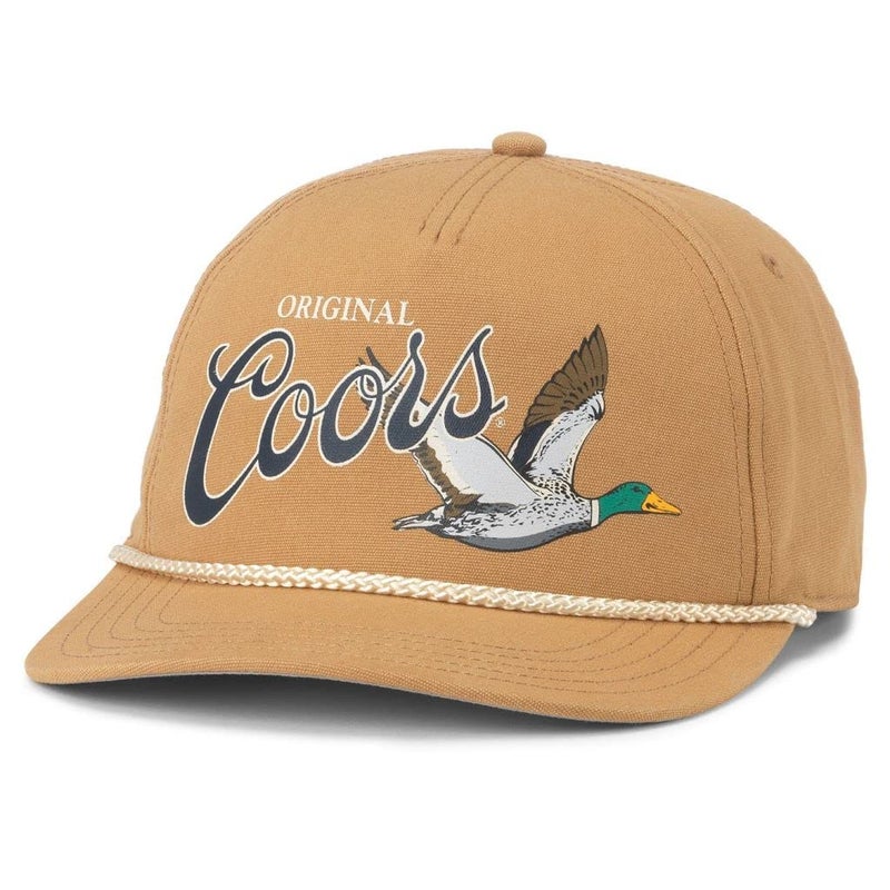 AMERICAN NEEDLE Unisex Coors Beer Canvas Cappy Adjustable Snapback Baseball Trucker Hat (23005A-COORS-WHEA) - Image 1