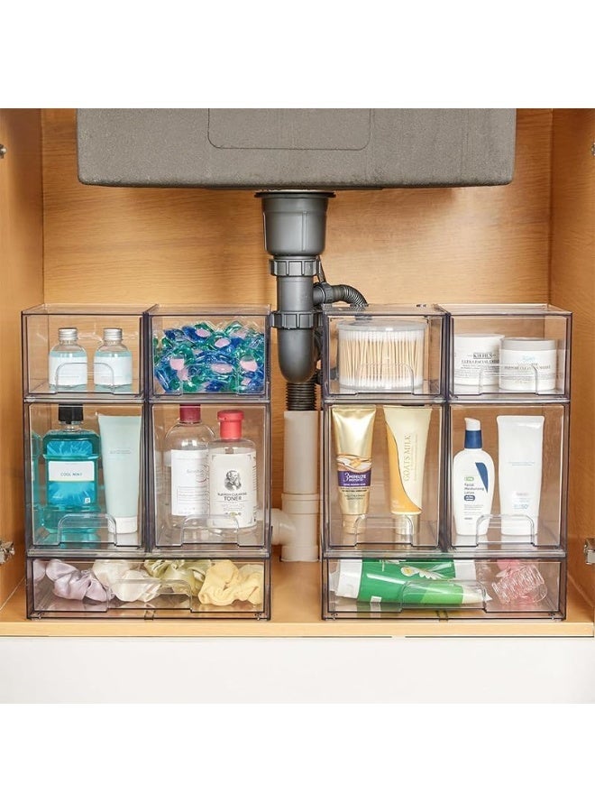 YelaJoy Bottle Storage Organizer Baby, Acrylic Bottles Station Organizer Container, Stackable Clear Drawers for Countertop, Vanity, Bathroom, Cabinet, Pantry Organization, 5 Pack - Image 3
