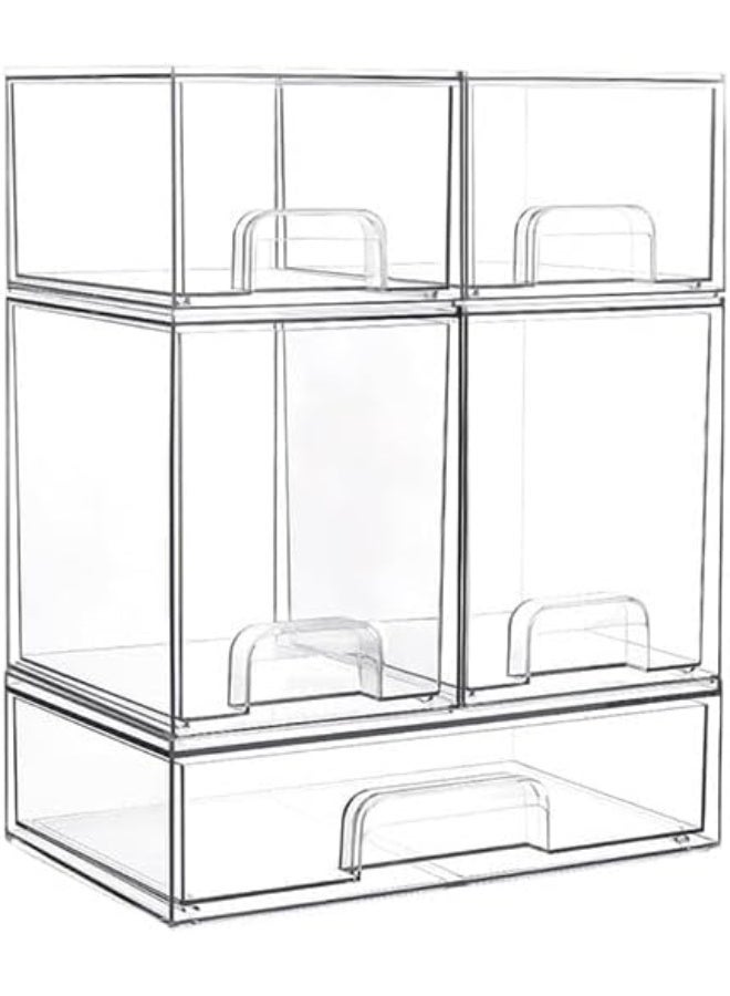 YelaJoy Bottle Storage Organizer Baby, Acrylic Bottles Station Organizer Container, Stackable Clear Drawers for Countertop, Vanity, Bathroom, Cabinet, Pantry Organization, 5 Pack - Image 4