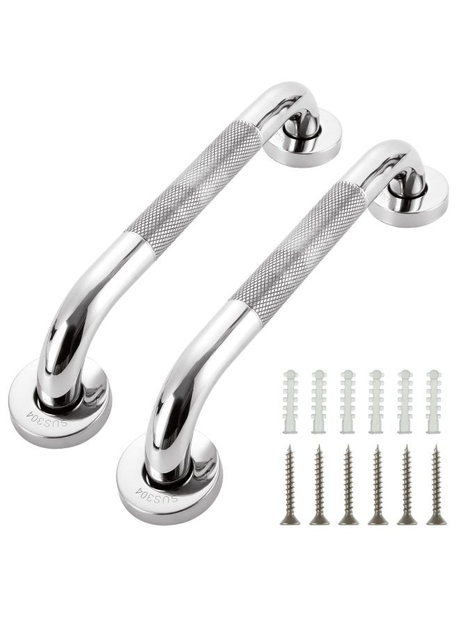 Generic 12-Inch Chrome Grab Rails for Bathroom, Anti-Slip Shower Handles for Seniors and Disabled, 2 PCS Safety Support  - Image 5