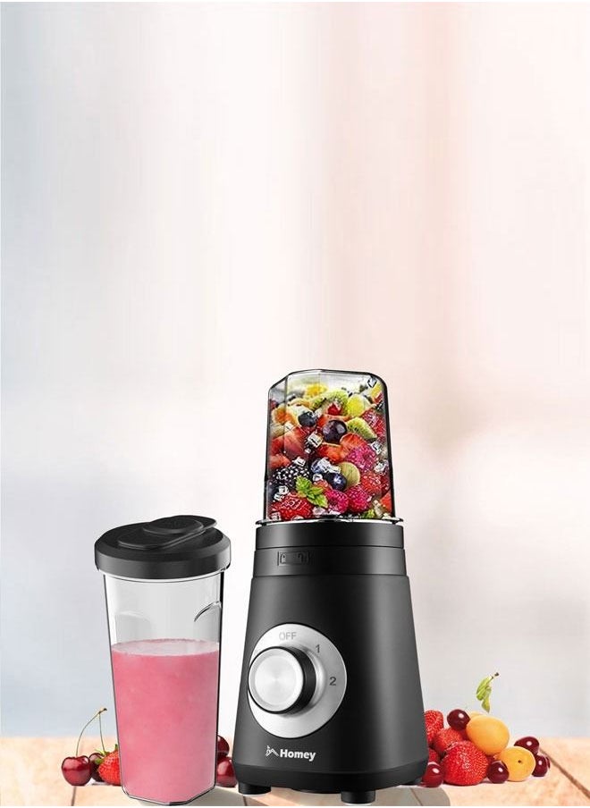 Homey - Homey Stainless Steel Blender - 290-320W Power, 600ml+300ml Capacity - Effortless Blending Every Time - Image 1