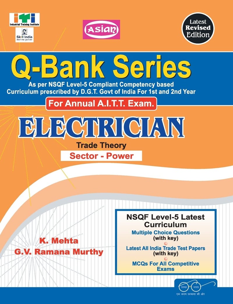 Up-Todate Q-Bank Electrician (Mcq Sol. Paper) (Nsqf - 5 Syll.) 1st & 2nd Yr.  - Image 1
