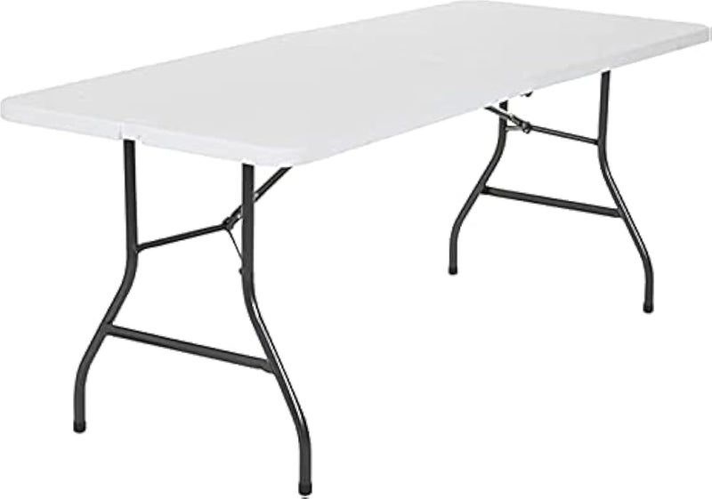 SHOWAY Multi-Functional Adjustable Folding Table Portable Plastic Picnic Party Camping Table Indoor Outdoor, Folding Table Size 180 Cm - Image 1