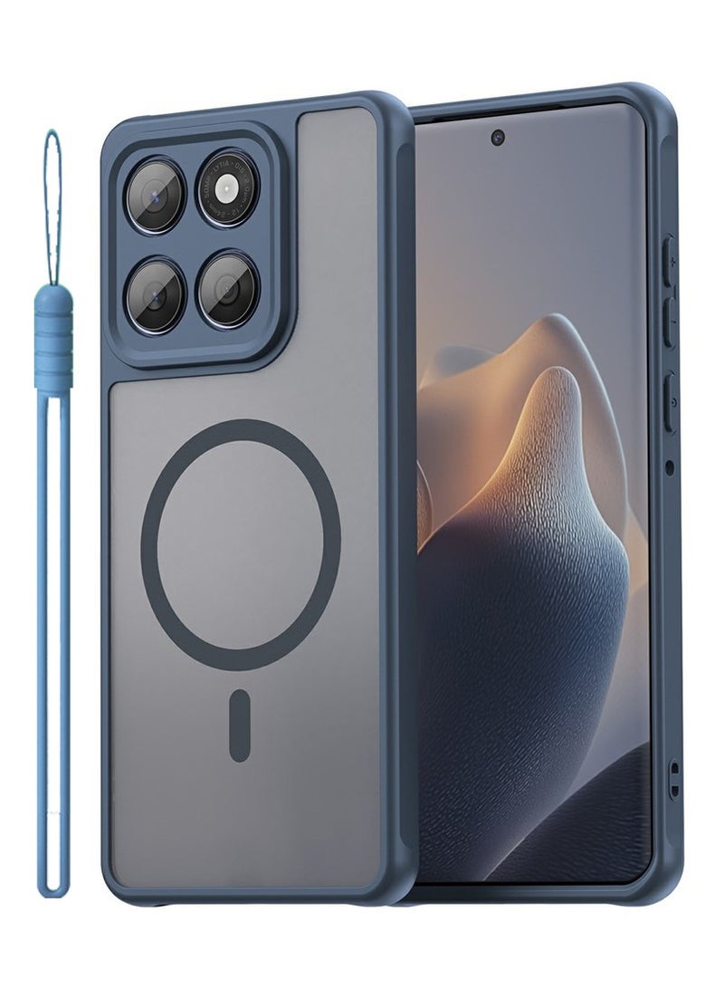 ايكارلوس جراب لهاتف Motorola Edge 60 Fusion 5G / Edge 60 5G متوافق مع MagSafe Anti Drop PC + غطاء هاتف TPU - أزرق - Image 1