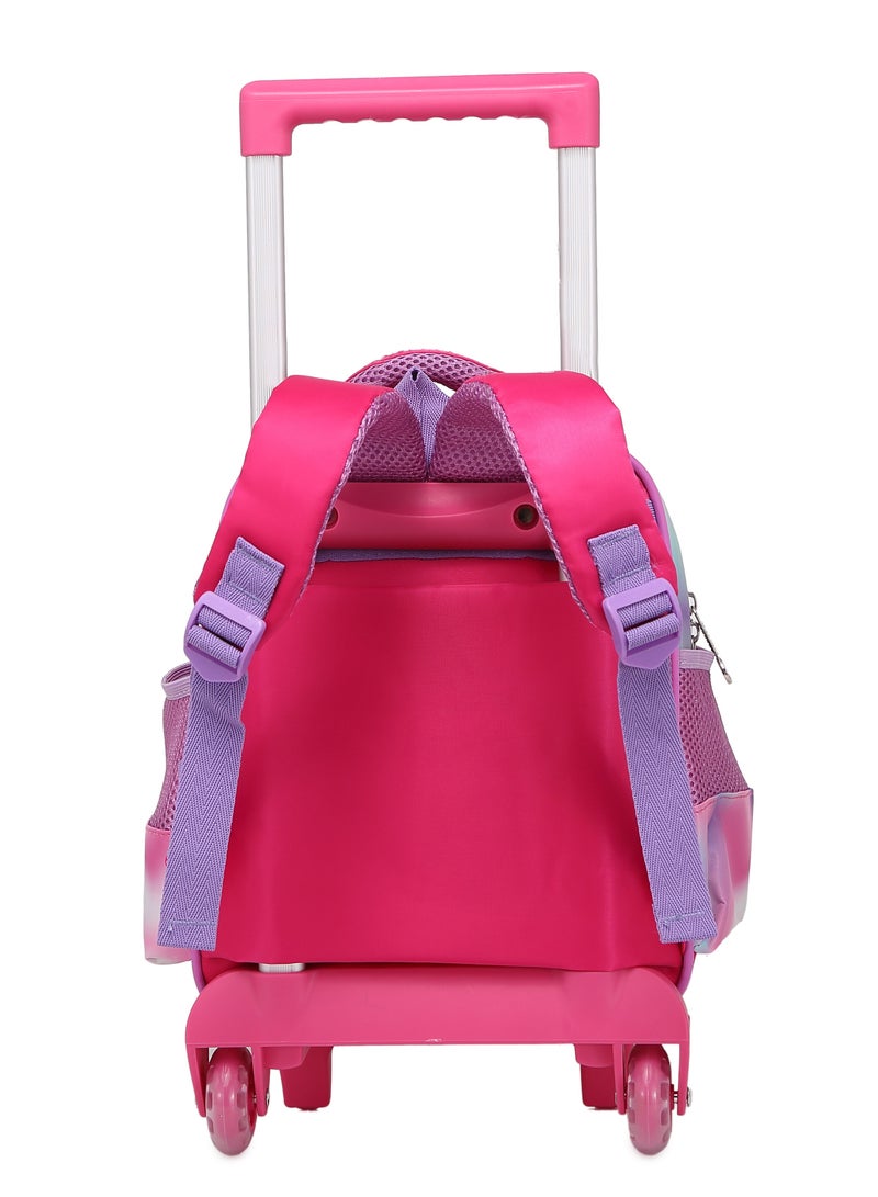 ستارجولد حقيبة ظهر للأطفال 3 قطع للفتيات الصغيرات، 1 غداء، 1 صندوق أقلام و 1 حقيبة مع حزام قابل للتعديل للمدرسة 2 عجلات 12 بوصة - Image 4